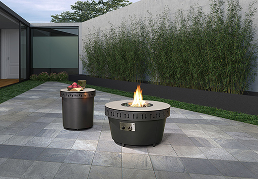 sigarten Patio Furniture Multi-Function Outdoor Wicker Gas Fire Pit Table Garden Outdoor Fire Pit